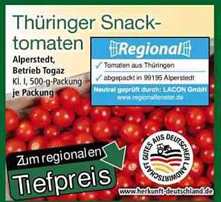 Thüringer Snacktomaten 500-g-Packung