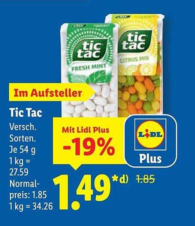Tic Tac in verschiedenen Sorten - Fresh Mint und Citrus Mix