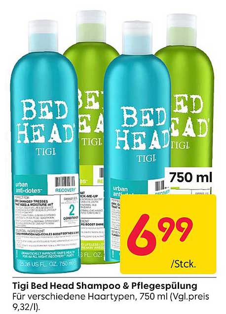 Tigi Bed Head Shampoo & Pflegespülung, 750 ml