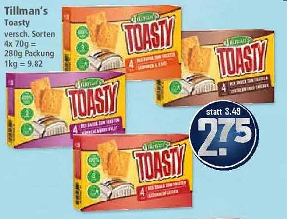 Tillman's Toasty - Verschiedene Sorten, 280g Packung