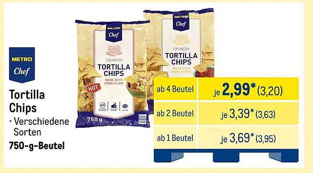 Tortilla Chips - verschiedene Sorten, 750-g-Beutel