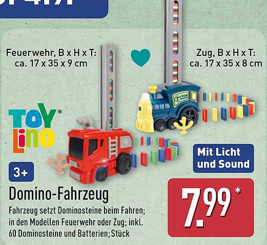 Toy Lino Domino-Fahrzeug mit Licht und Sound