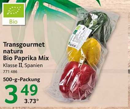 Transgourmet natura Bio Paprika Mix 500-g-Packung