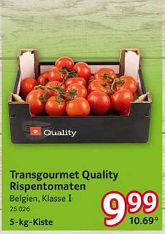 Transgourmet Quality Rispentomaten, Klasse I, 5-kg-Kiste