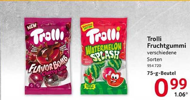 Trolli Fruchtgummi verschiedene Sorten 75-g-Beutel