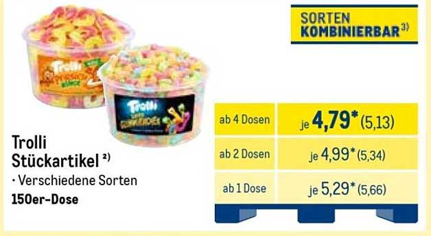Trolli Stückartikel – Verschiedene Sorten 150er-Dose