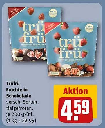 Trüfrü Früchte in Schokolade, verschiedene Sorten - Aktionsangebot