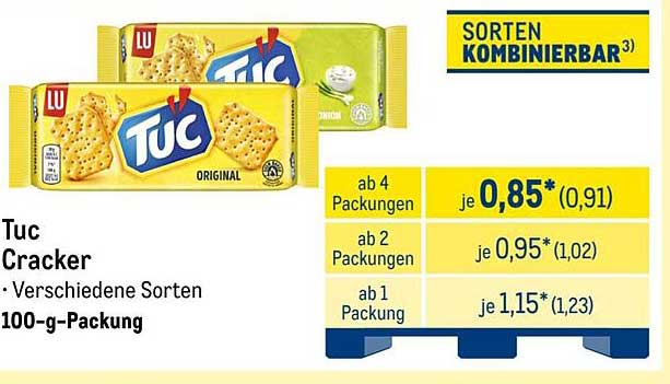 Tuc Cracker – Verschiedene Sorten 100-g-Packung