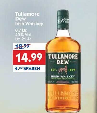 Tullamore Dew Irish Whiskey 0,7 L
