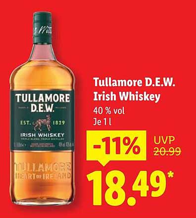 Tullamore D.E.W. Irish Whiskey 40 % vol