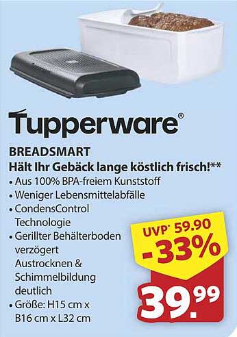Tupperware® BREADSMART - Hält Ihr Gebäck lange köstlich frisch!