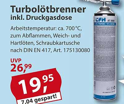 Turbölötbrenner inkl. Druckgasdose