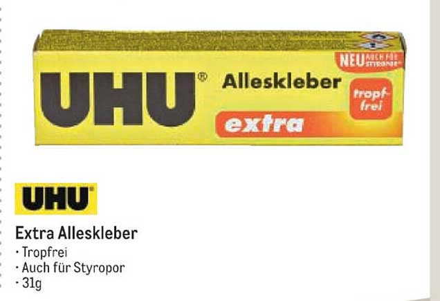 UHU Extra Alleskleber - Tropffrei und vielseitig einsetzbar