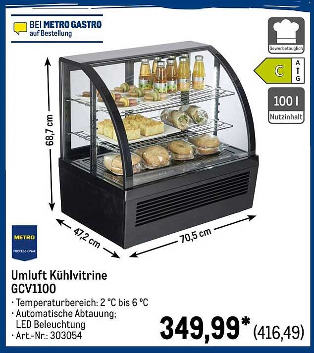 Umluft Kühlvitrine GCV1100