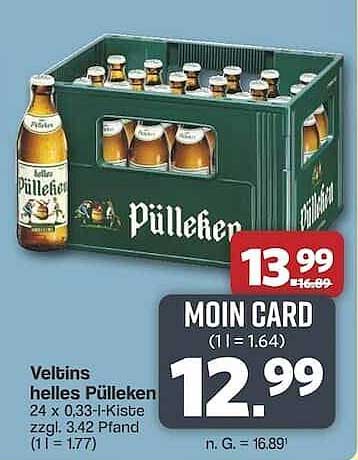 Veltins helles Pülleken - 24 x 0,33 l Kiste