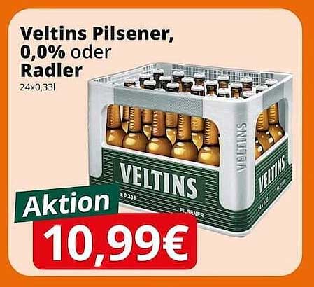 Veltins Pilsener, 0,0% oder Radler - 24 x 0,33 l