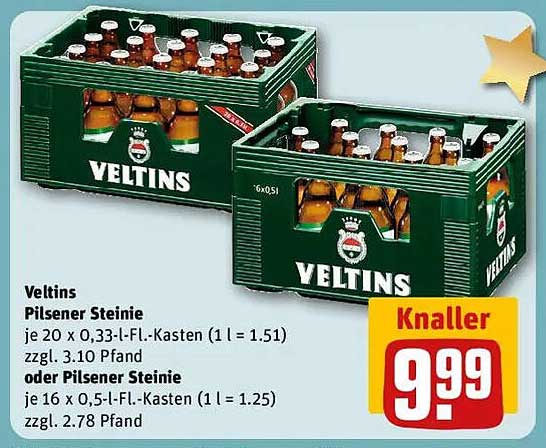 Veltins Pilsener Steinie – Kastenangebot