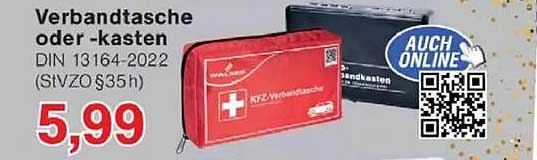 Verbandskasten oder -tasche DIN 13164-2022 (StVZO §35h)