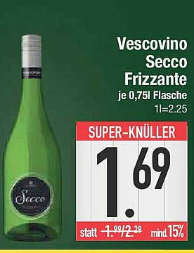 Vescovino Secco Frizzante 0,75 l Flasche