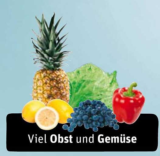 Viel Obst und Gemüse