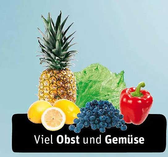 Viel Obst und Gemüse