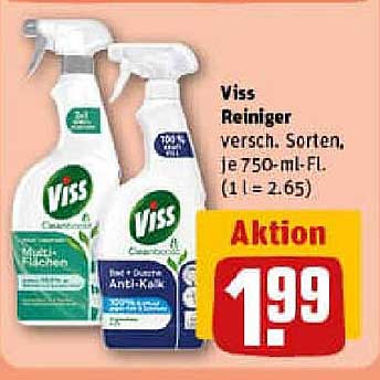 Viss Reiniger, verschiedene Sorten, je 750-ml-Flasche - Aktionspreis nur 1,99 €!