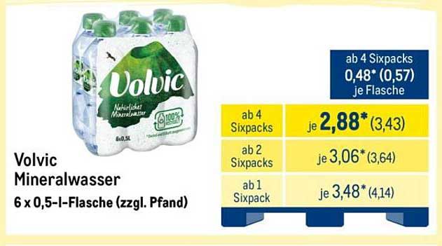 Volvic Mineralwasser 6 x 0,5-l-Flasche (zzgl. Pfand)