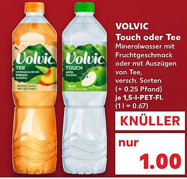 VOLVIC Touch oder Tee Mineralwasser
