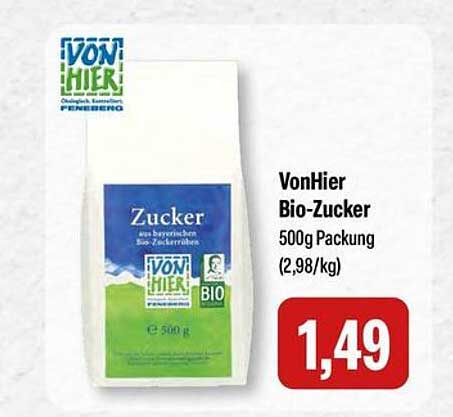 VonHier Bio-Zucker 500g Packung