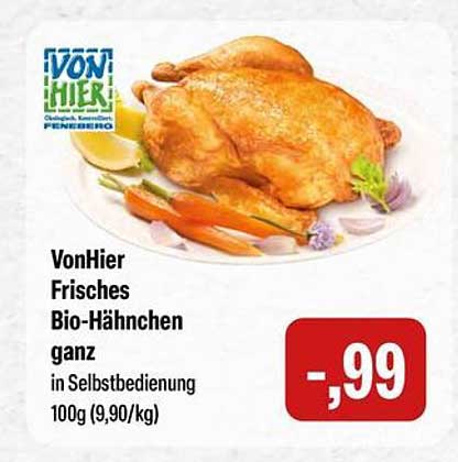 VonHier Frisches Bio-Hähnchen ganz