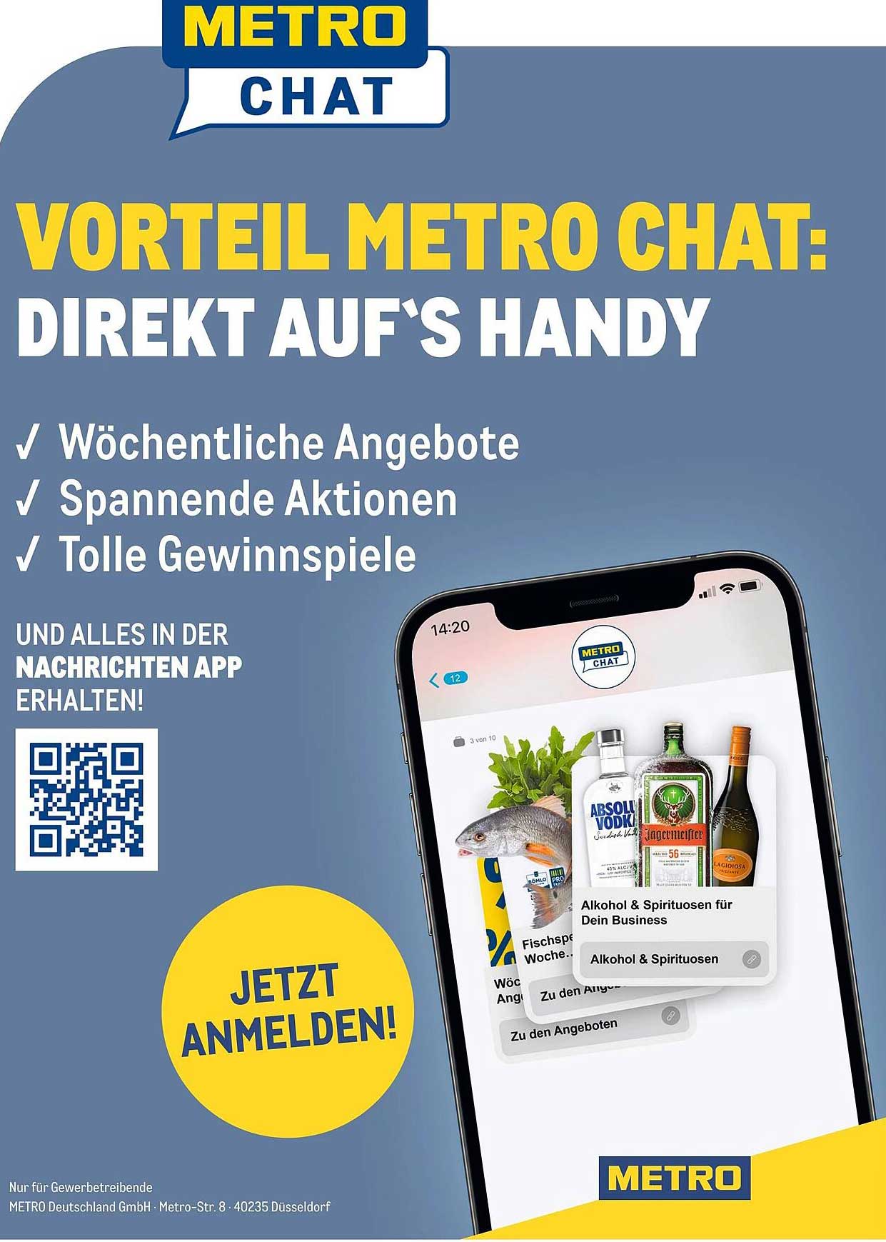 VORTEIL METRO CHAT: DIREKT AUF'S HANDY