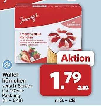 Waffelhörnchen Erdbeer-Vanille 6 x 120-ml-Packung