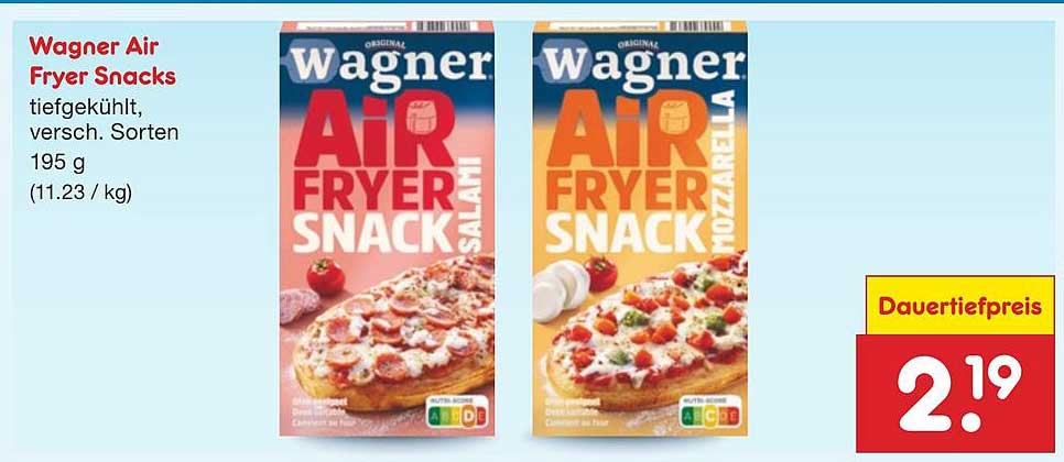 Wagner Air Fryer Snacks - Salami und Mozzarella