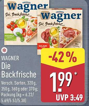 WAGNER Die Backfrische – Verschiedene Sorten