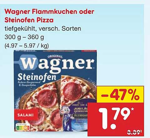 Wagner Flammkuchen oder Steinofen Pizza