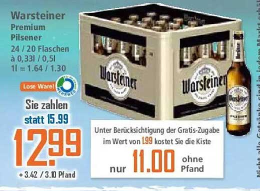 Warsteiner Premium Pilsener 24er Kasten