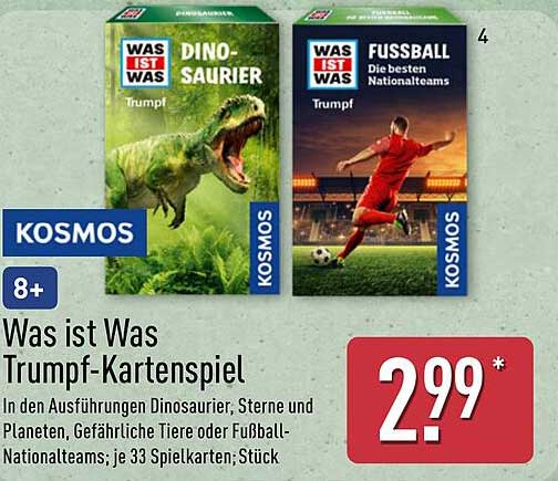 Was ist Was Trumpf-Kartenspiel - Dinosaurier und Fußball-Nationalteams