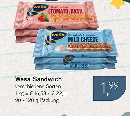 Wasa Sandwich verschiedene Sorten