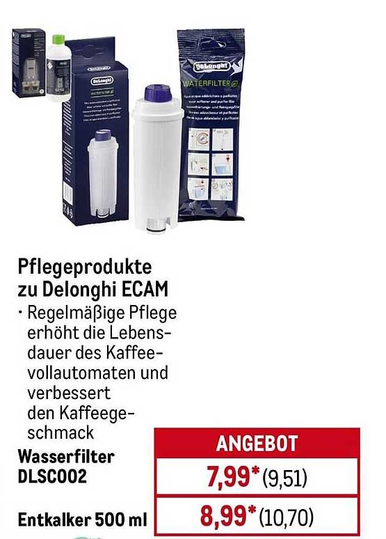 Wasserfilter DLSC002 für Delonghi ECAM (500 ml)