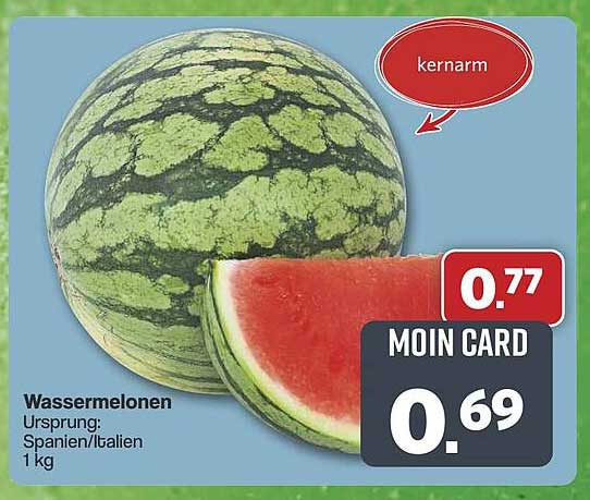Wassermelonen - 1 kg, kernarm, aus Spanien/Italien
