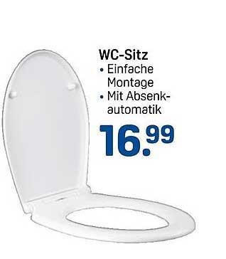 WC-Sitz mit einfacher Montage und Absenkautomatik