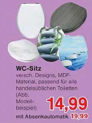 WC-Sitz mit verschiedenen Designs und Absenkautomatik