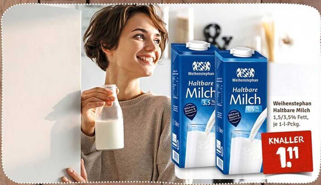 Weihenstephan Halbfare Milch 1,5/3,5% Fett, je 1-l-Pack