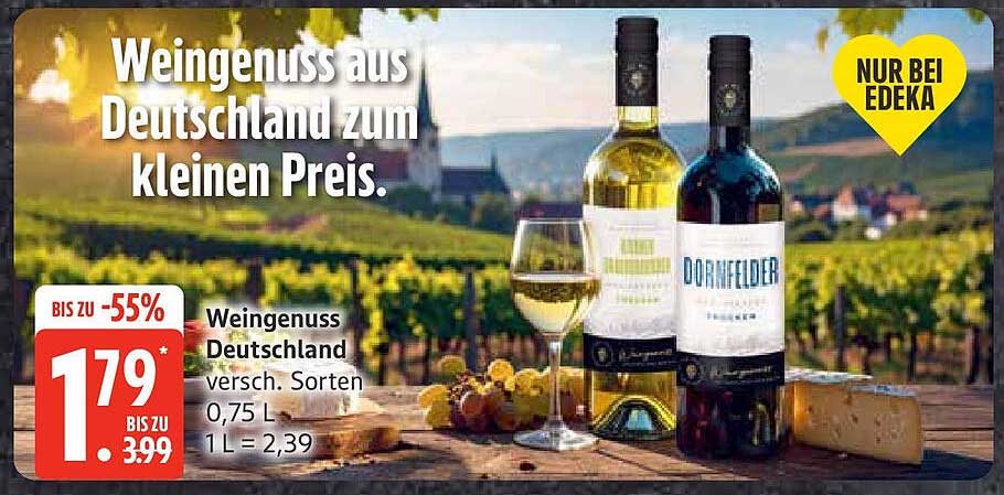 Weingenuss aus Deutschland – nur 1,79 €