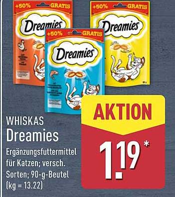 WHISKAS Dreamies - Ergänzungsfuttermittel für Katzen