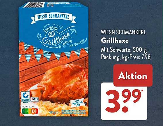 Wiesen Schmankerl Grillhaxe, 500-g-Packung
