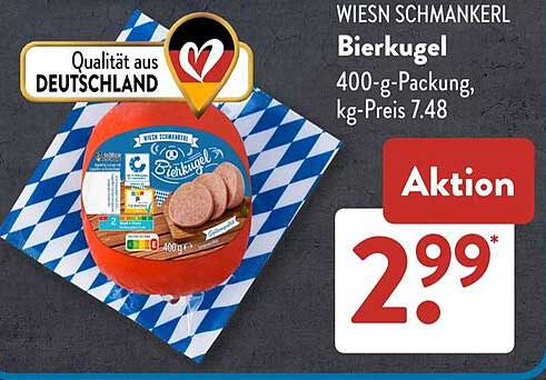 WIESN SCHMANKERL Bierkugel 400-g-Packung