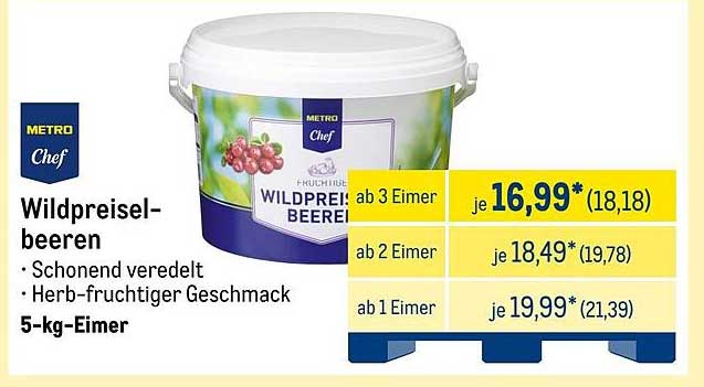 Wildpreiselbeeren - 5-kg-Eimer