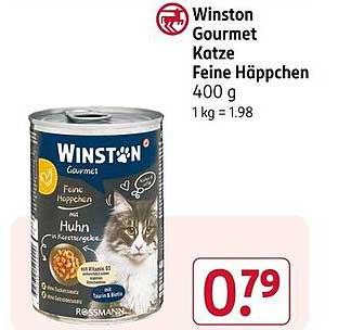 Winston Gourmet Katze Feine Häppchen 400 g