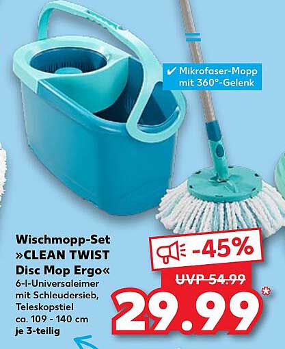 Wischmopp-Set »CLEAN TWIST Disc Mop Ergo«